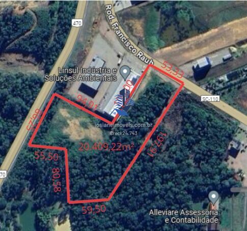 Lote/Terreno de 20409m² no bairro Centro, em Lontras | Eu Corretor