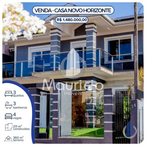 Casa de 3 quartos, 211m² no bairro Glória, em Santa Rosa | Eu Corretor