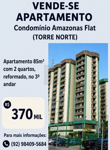 Apartamento de 3 quartos, 129m² no bairro Parque 10 de Novembro, em Manaus | Eu Corretor