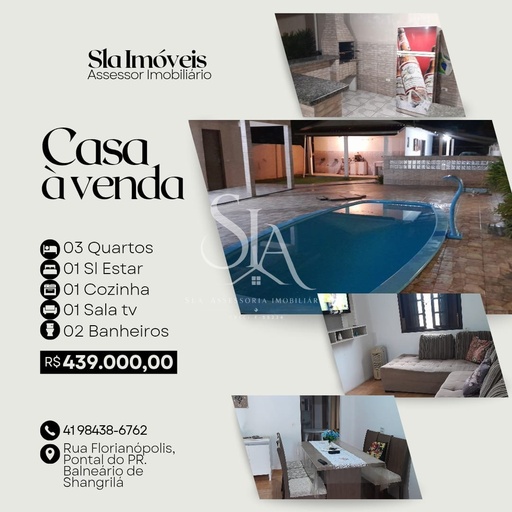 Casa de 3 quartos, no bairro Jd Primavera, em Pontal do Paraná | Eu Corretor