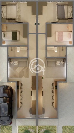 Geminado de 2 quartos, 39m² no bairro Forquilhas, em Forquilhinha | Eu Corretor