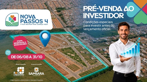 Lote/Terreno de 200m² no bairro Nova Passos 4, em Passos | Eu Corretor