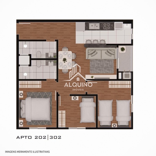 Apartamento de 3 quartos, 66m² no bairro Weissópolis, em Pinhais | Eu Corretor