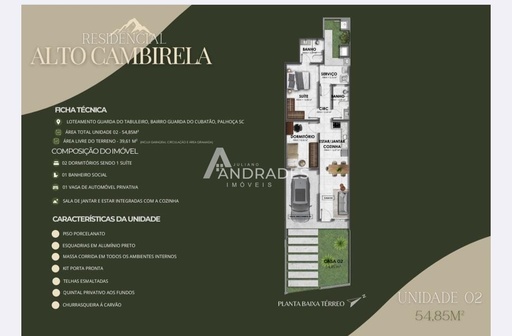 Casa de 2 quartos, no bairro Guarda do Cubatão, em Palhoça | Eu Corretor