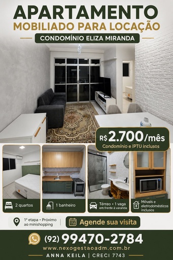 Apartamento de 2 quartos, no bairro Distrito Industrial I, em Manaus | Eu Corretor