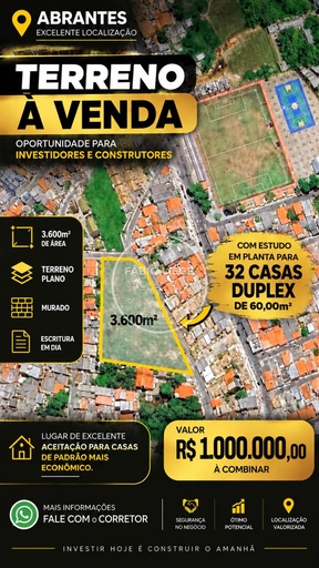 Lote/Terreno no bairro Vila de Abrantes (Abrantes), em Camaçari | Eu Corretor