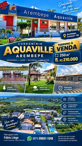 Lote/Terreno no bairro Arembepe (Abrantes), em Camaçari | Eu Corretor