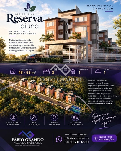 Apartamento de 2 quartos, no bairro Puris, em Ibiúna | Eu Corretor
