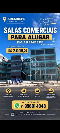 Sala Comercial no bairro Arembepe (Abrantes), em Camaçari | Eu Corretor
