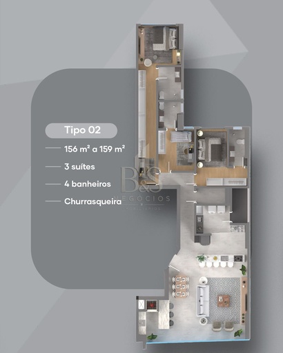 Apartamento de 3 quartos, 234m² no bairro Centro, em Chapecó | Eu Corretor