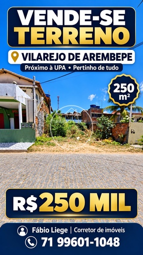 Lote/Terreno no bairro Arembepe (Abrantes), em Camaçari | Eu Corretor