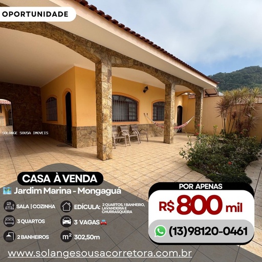Casa de 3 quartos, 302m² no bairro Centro, em Mongaguá | Eu Corretor