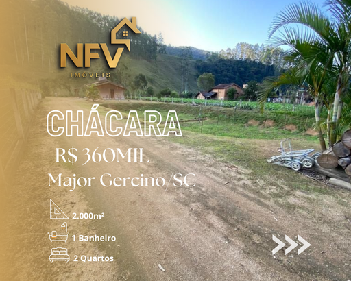 Chácara de 2 quartos, 50m² no bairro Três Barras, em Major Gercino | Eu Corretor