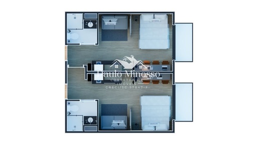 Apartamento de 1 quarto, 24m² no bairro Armação, em Penha | Eu Corretor