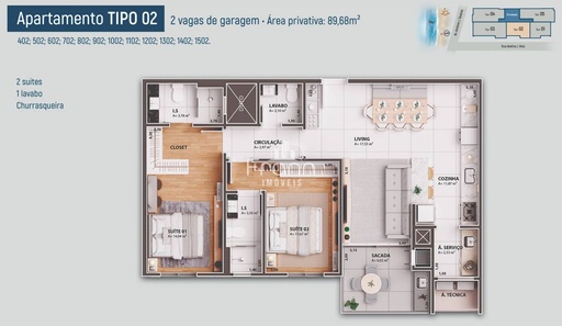 Apartamento de 2 quartos, 79m² no bairro Centro, em Penha | Eu Corretor