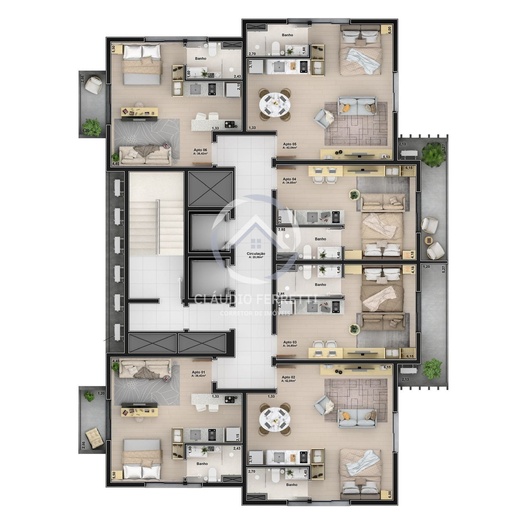 Apartamento de 1 quarto, 34m² no bairro Cidade Alta, em Bento Gonçalves | Eu Corretor