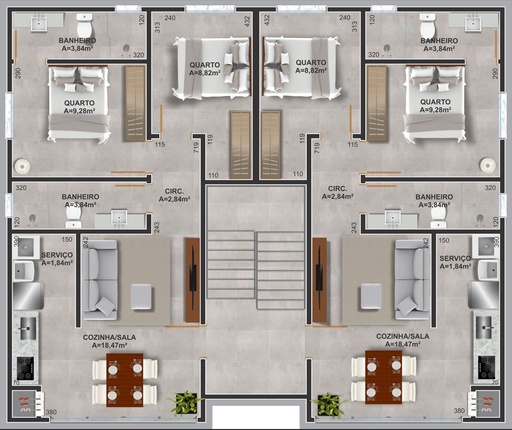 Apartamento de 2 quartos, no bairro Primeiro de Maio, em Brusque | Eu Corretor