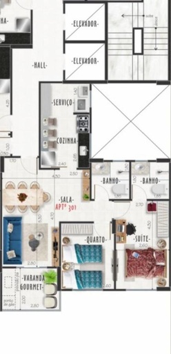 Apartamento de 3 quartos, 99m² no bairro Jardim Glória, em Juiz de Fora | Eu Corretor