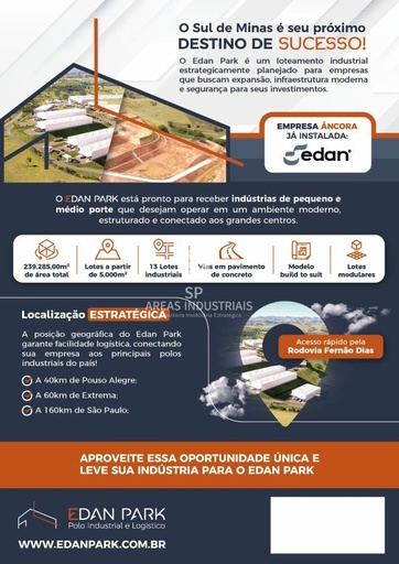 Lote/Terreno Comercial de 5000m² no bairro Bom Repouso, em Estiva | Eu Corretor
