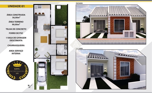 Geminado de 2 quartos, 60m² no bairro Vederti, em Chapecó | Eu Corretor