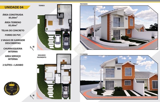 Geminado de 2 quartos, 60m² no bairro Vederti, em Chapecó | Eu Corretor