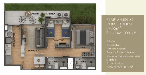 Apartamento de 76m² no bairro Flores, em Manaus | Eu Corretor
