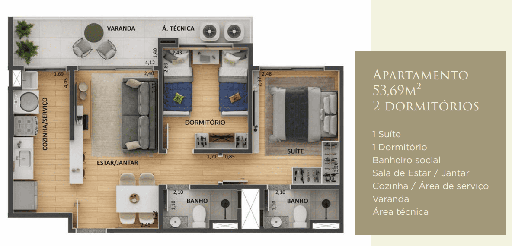 Apartamento de 76m² no bairro Flores, em Manaus | Eu Corretor