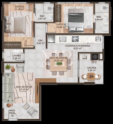 Apartamento de 2 quartos, 86m² no bairro Centro 1, em Brusque | Eu Corretor