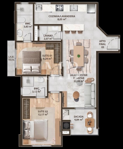 Apartamento de 2 quartos, 86m² no bairro Centro 1, em Brusque | Eu Corretor