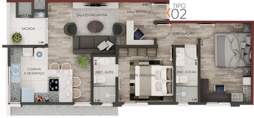 Apartamento de 1 quarto, 71m² no bairro Centro, em Chapecó | Eu Corretor