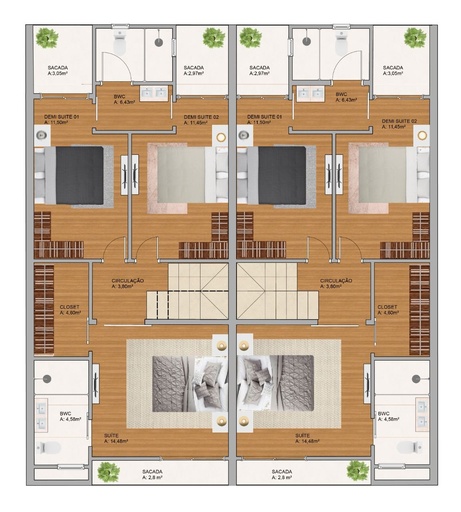 Sobrado de 2 quartos, 159m² no bairro Paraíso, em Chapecó | Eu Corretor