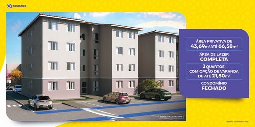 Apartamento de 2 quartos, 43m² no bairro Marivan, em Aracaju | Eu Corretor