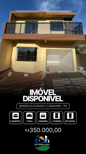 Sobrado de 3 quartos, 121m² no bairro Bairro Eldorado , em Carambeí | Eu Corretor