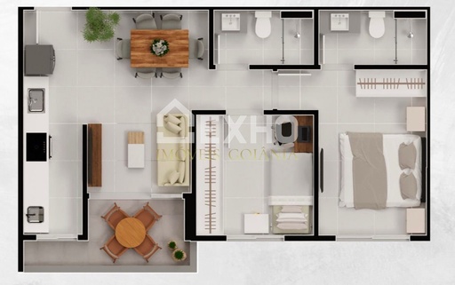 Apartamento de 2 quartos, 72m² no bairro Vila Rosa, em Goiânia | Eu Corretor
