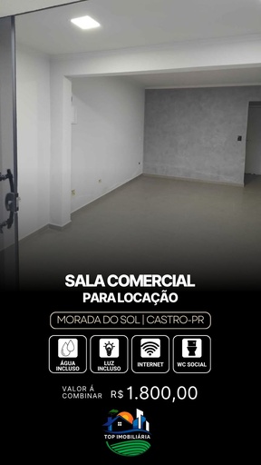 Sala Comercial de no bairro Morada do Sol, em Castro | Eu Corretor