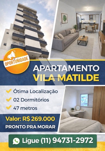 Apartamento de 2 quartos, 47m² no bairro Vila Matilde, em São Paulo | Eu Corretor