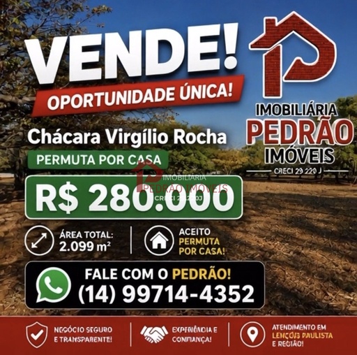 Chácara no bairro Chácara Virgílio Rocha , em Lençóis Paulista | Eu Corretor