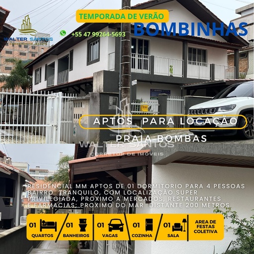 Edifício Residencial de 1 quarto, 40m² no bairro Bombas , em Bombinhas | Eu Corretor