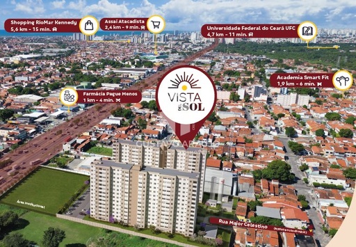 Apartamento de 2 quartos, 39m² no bairro Antônio Bezerra, em Fortaleza | Eu Corretor