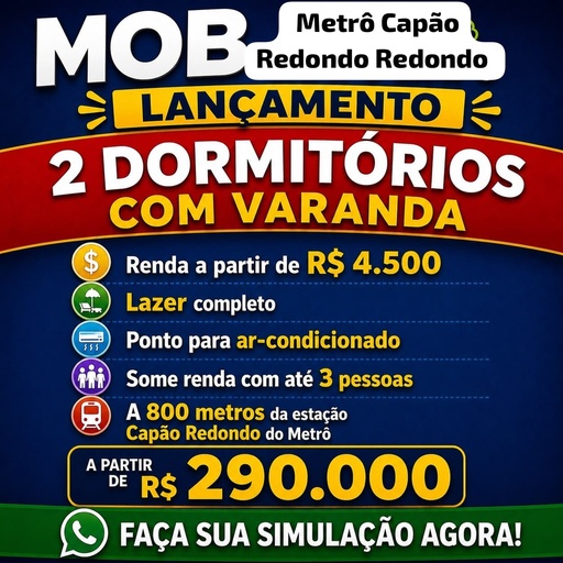 Apartamento de 2 quartos, 39m² no bairro Capão Redondo, em São Paulo | Eu Corretor