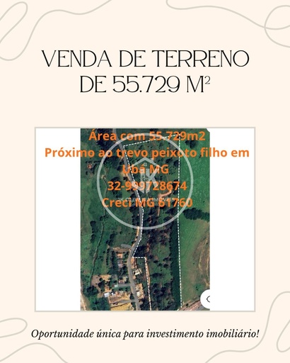 Lote/Terreno no bairro Sítio recreio, em Ubá | Eu Corretor