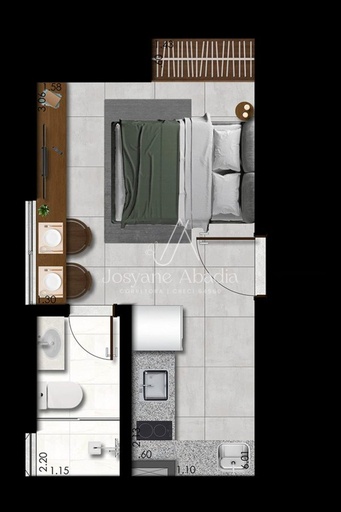 Studio de 1 quarto, 19m² no bairro Mariano Procópio, em Juiz de Fora | Eu Corretor
