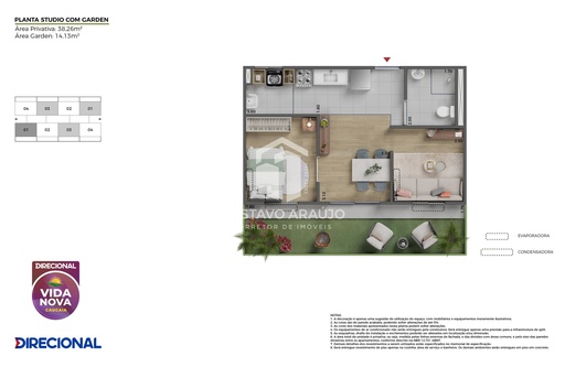 Apartamento de 2 quartos, 38m² no bairro Padre Julio Maria, em Caucaia | Eu Corretor